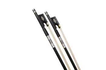 

2pcs Carbon Fiber Violin 4/4 Professional Violin Bow Abalone Ebony Frog Natural