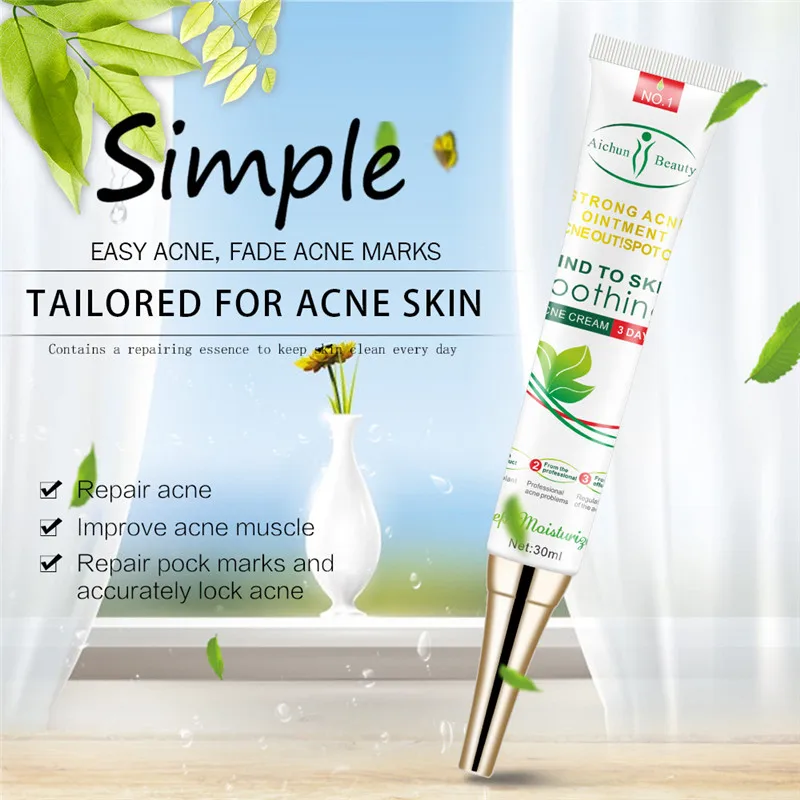 

Aichun Beauty Face Acne Cleaning Cream Skin Care Remove Repair Comedone Pimple Acne Face Acne Cream Remover Anti Acne Treatment