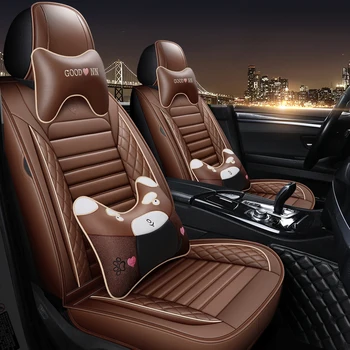 

Full Coverage Eco-leather auto seats covers PU Leather Car Seat Covers for fiat albea freemont grande punto linea tipo