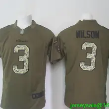 Мужчины Сиэтл s#3 Рассел вилсонс#12 Вентилятор#24 маршон Линч Грин Салют для обслуживания ограниченная сшитая Джерси