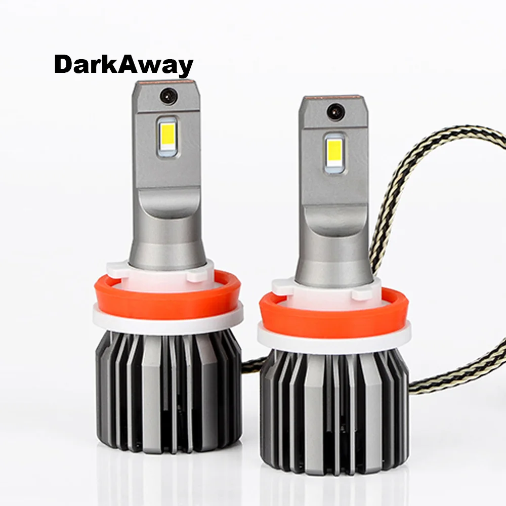 DarkAway мини H11 светодиодный Автомобильный свет H1 H4 H7 H8 H9 HB3 HB4 HB3 HB4 лампа все-в-одном аксессуары для фар 60 Вт 6600lm 12V