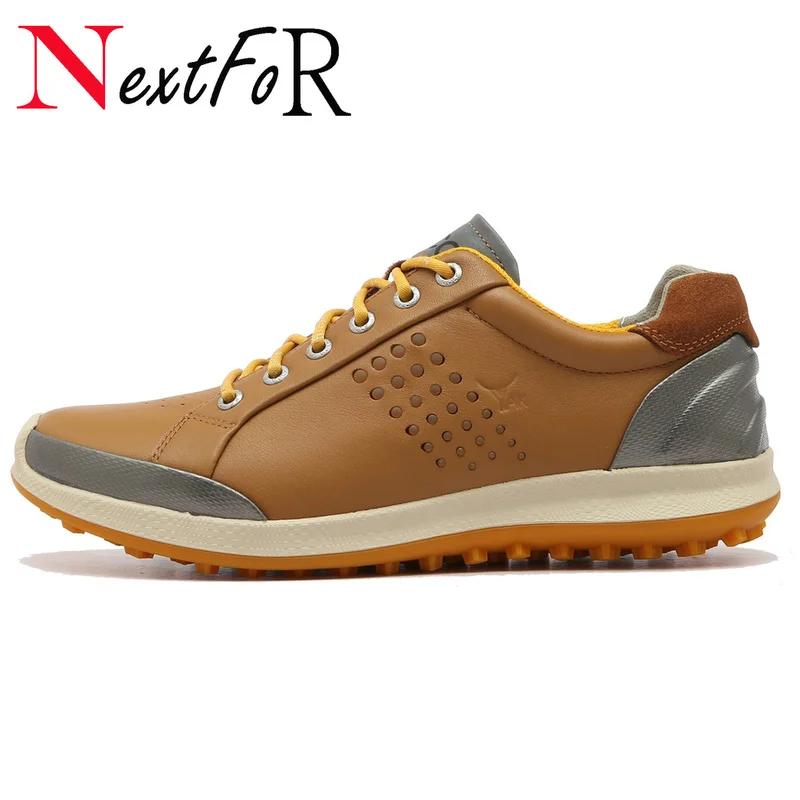 

Professional Genuine Leather Golf Shoes Men Anti Slip Spikless Golf Sneakers Male Outdoor Spring Autumn Walking Footwears