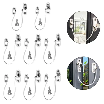 

4/8Pcs/Set Window Locks Children Protection Lock Stainless Steel Window Limiter Baby Safety Infant Security Window Locks