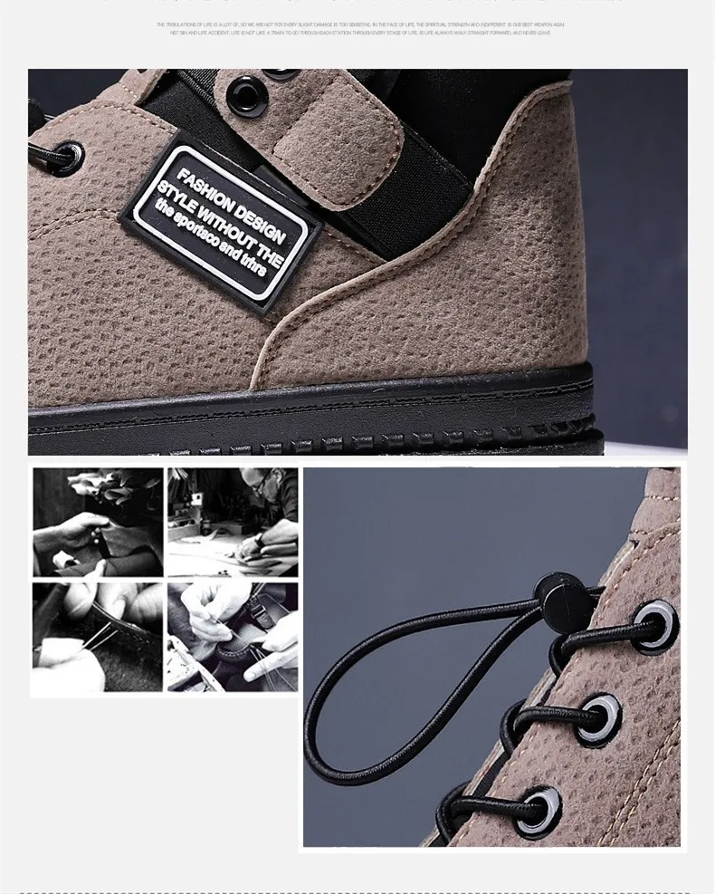 Casual Tooling Boots Men's Autumn New Boots Korean Version Of The Wild Casual Sports High-top Set Foot Shoes Zapatos De Homre