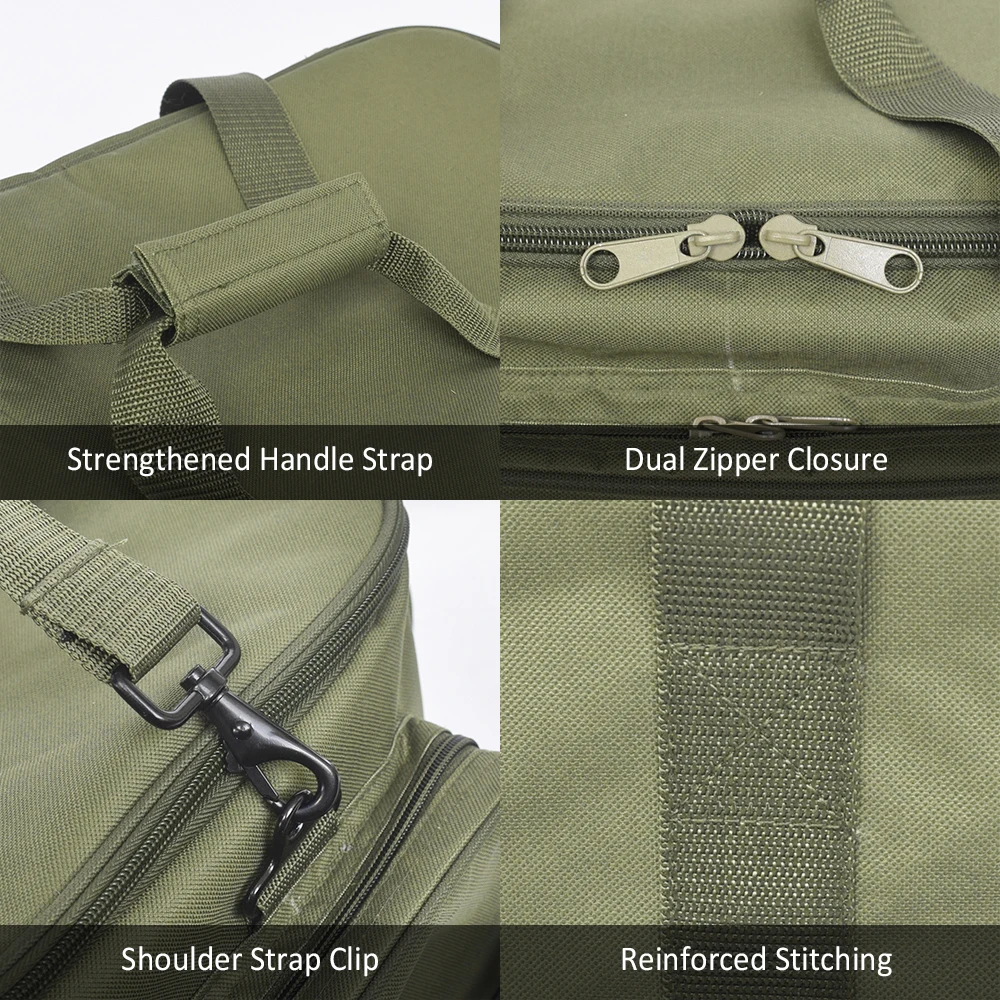 Outdoor Camping Cooler Bag Insulated Lunch Box Fishing Tackle Bag Case Hunting Hiking Picnic