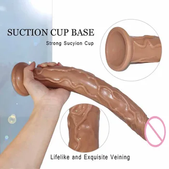 Huge Dildo Super Long Soft Realistic Penis Dick Dildo Female Masturbator Silicone Suction Cup Dildos for Women xxl Dildo Strapon 5