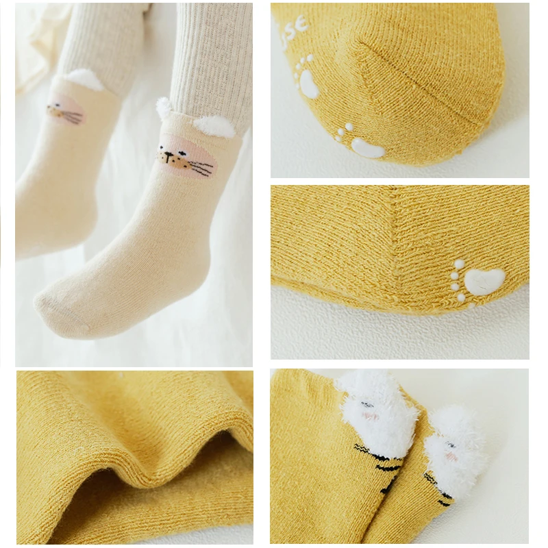 3Pairs/lot Infant Baby Socks Autumn soft Baby Socks for Girls Cotton Newborn Boy Toddler Socks Baby Clothes Accessories