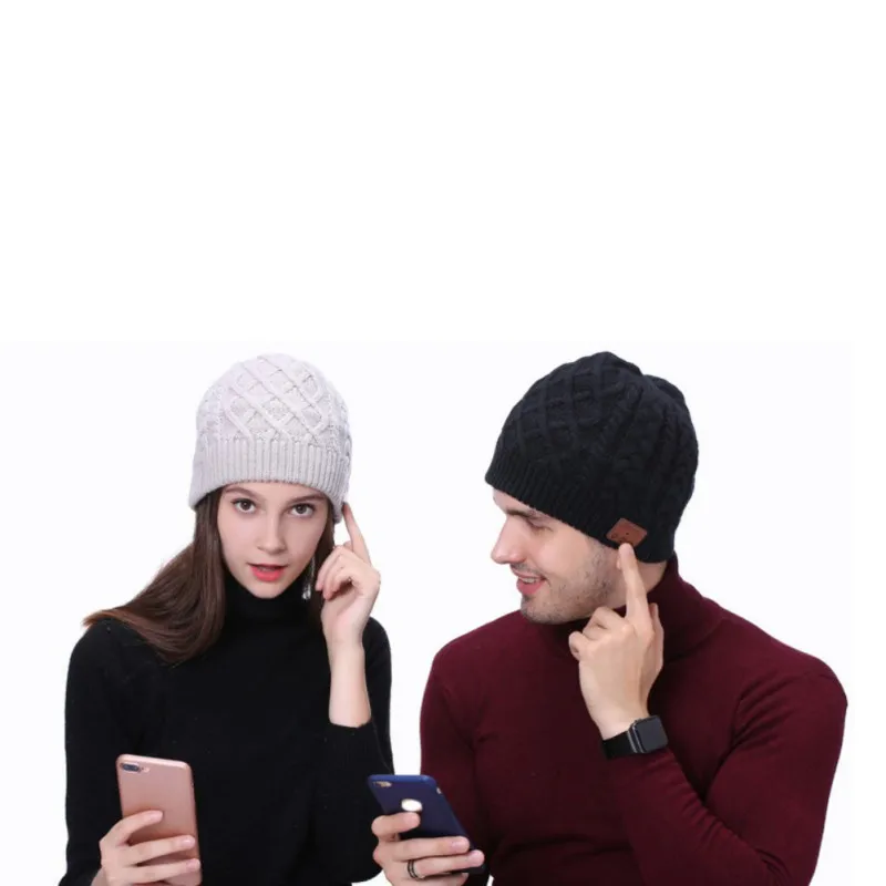 Зимняя шапка бини Bluetooth 5,0 Наушники Умная музыкальная Кепка стерео динамик W/микрофон для мужчин и женщин