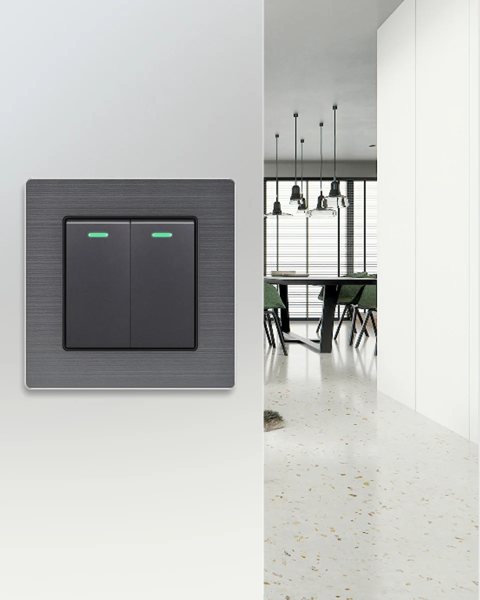 interruptores e tomadas, 220V AC, 3 quadros, DIY