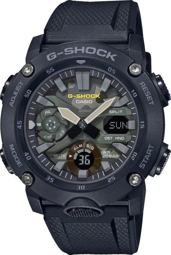 Японские наручные часы Casio G-SHOCK GA-2000SU-1AER с хронографом | Наручные