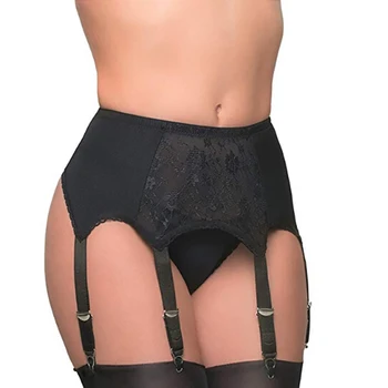 

Vintage High Waist Garter Belt Mesh Suspender Belt 6 Straps Garter Belt for Thong Stocking Plus Size S-XXL