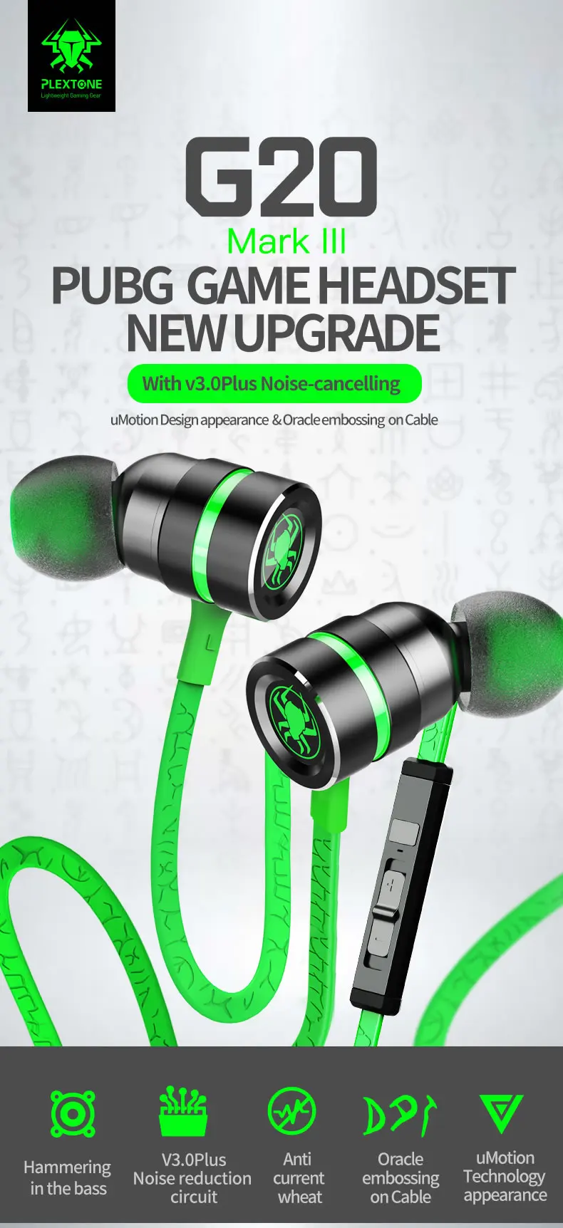 PLEXTONE G20 TYPE C Earphone Gaming 