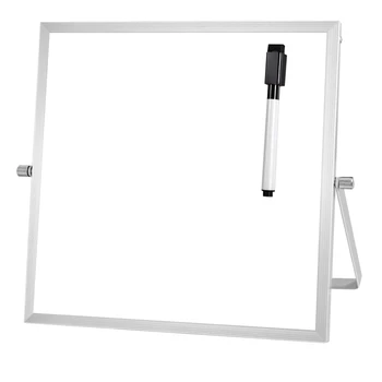 

Small Dry Erase Board with Stand 10 inchX10 inch Mini netic White Board Easel for Kids Double-Sided Portable Table Top Deskto