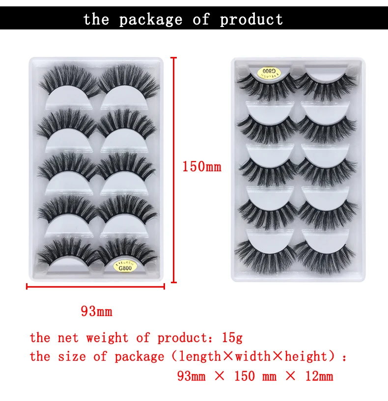 Wholesale Eyelashes 20/30/50 Boxes 5 Pairs 3D Mink Lashes Bulk Natural False Eyelashes Soft makeup Eye Lashes cilios g806 g800 Wholesale Eyelashes 20/30/50 Boxes 5 Pairs 3D Mink Lashes Bulk Natural False Eyelashes Soft makeup Eye Lashes cilios g806 g800