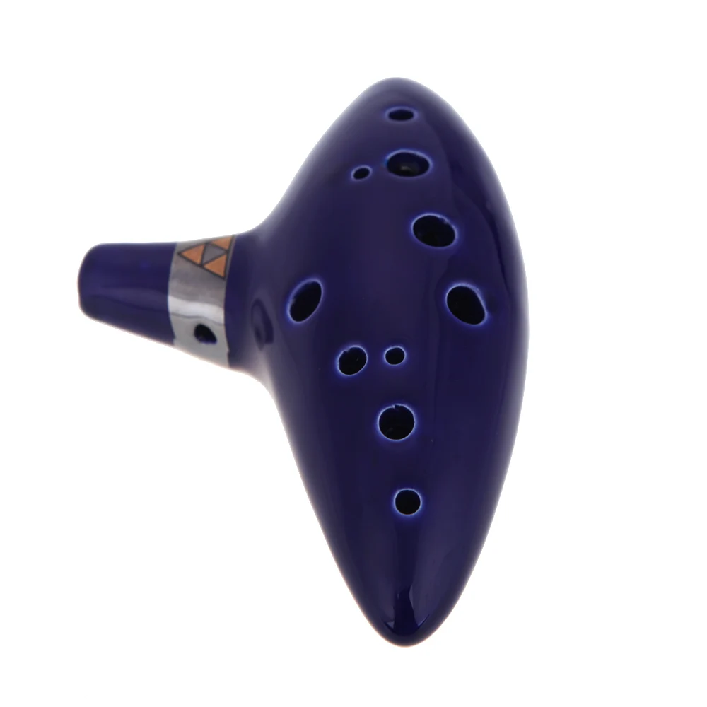 

High Quality 12 Holes Ocarina Ceramic Alto C Vessel Flute Wind Legend of Zelda Musical Instrument with Gig Bag