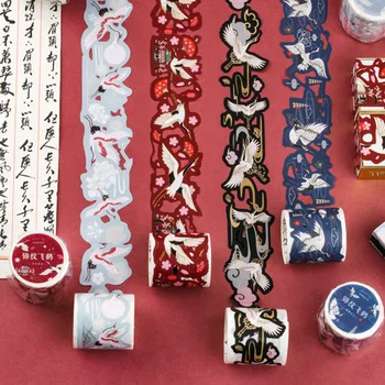 

The 'card love' limited amount. Cranes in China Adhesive tape, Red-crowOriginal pattern, Symbol of auspiciousness and longevity.