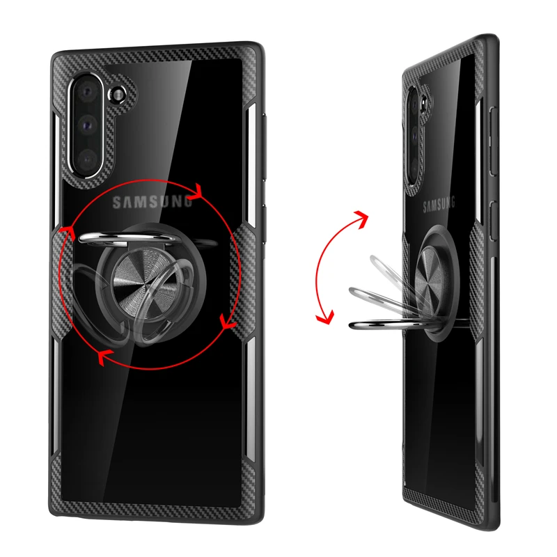 Роскошный чехол с кольцом для samsung Galaxy Note 10 + Pro Note10 9 S10 S9 Plus противоударный