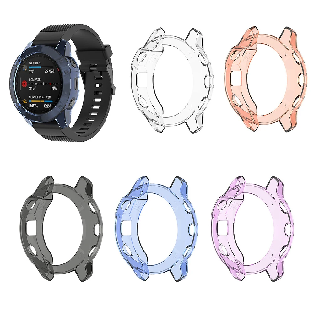 Защитный чехол из ТПУ для Garmin Fenix 6 6S 6X Pro защитный Смарт-часы браслет цветная