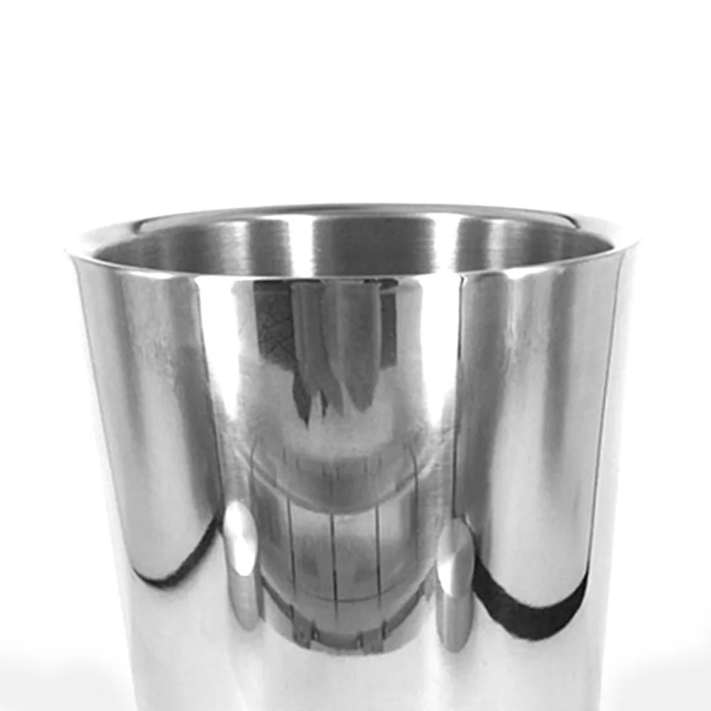 Stainless Steel Double-Walled Heat Insulated Ice Cube Bucket Round Container Bucket Wine Ice Cooler Beer Cabinet Kitchen Tool
