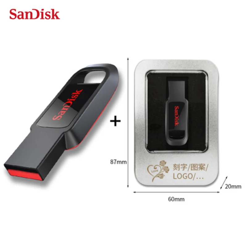 SanDisk CZ61 USB флеш-накопитель 128 ГБ Флешка 16 ГБ 32 ГБ 64 ГБ Флешка USB флешка для ноутбука