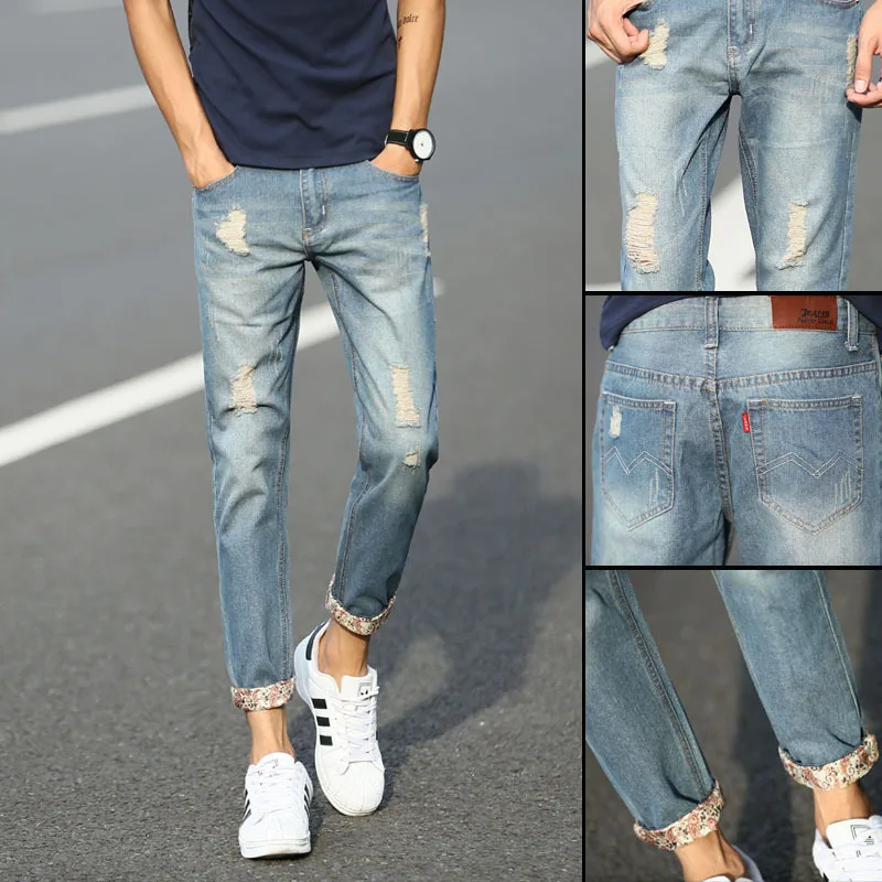

2020 NEW Young Men's Brand Jeans Casual Young Student Pants Jeans