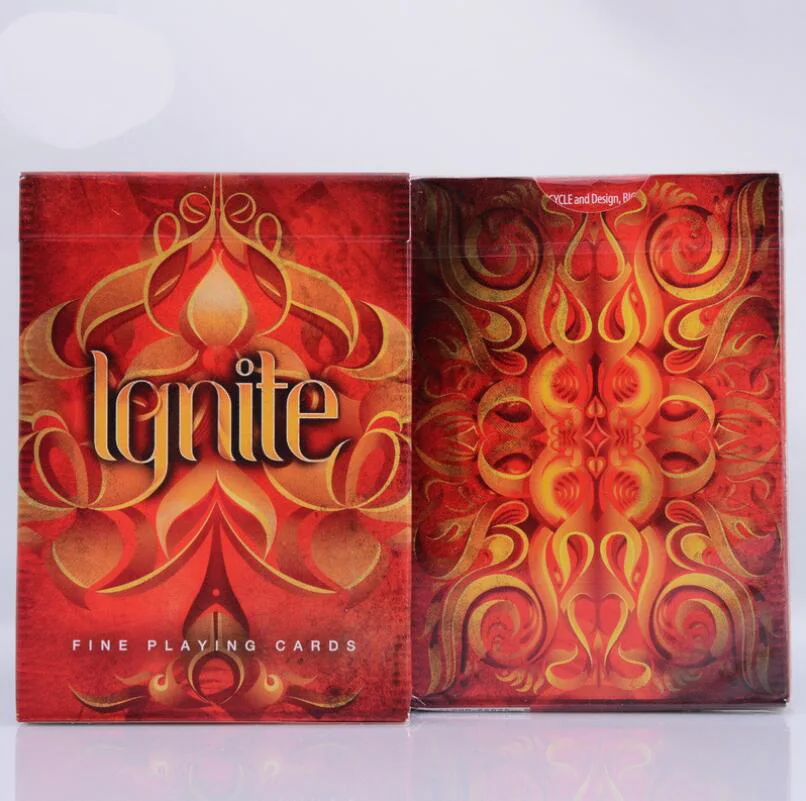 Ignite колода игральные карты покер размер USPCC пользовательские Fire Limited Ellusionist Волшебные трюки колода