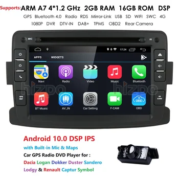 

Android 10 Car Radio Autoradio 1Din Car Multimedia Player GPS Buletooth Car Stereo For Renault Sander Dacia Logan Mirror Link 4G