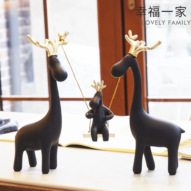 

Creative move new house gift wine cabinet red wine rack small ornaments TV cabinet interior furnishings home decorations