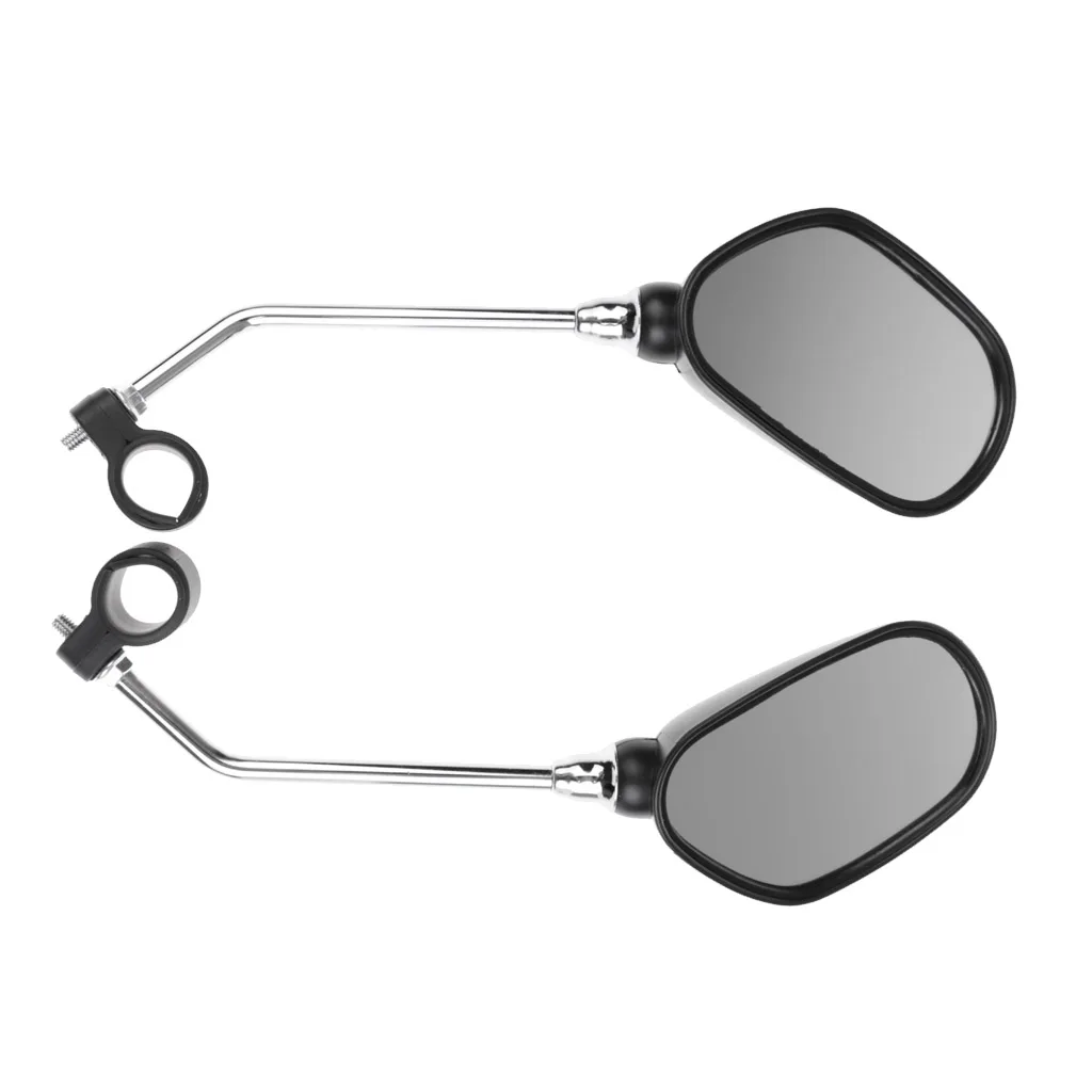 2pcs Bicycle Handlebar Mirror Rotating Rearview Mirror with Safety Reflector Bicycle Accessories