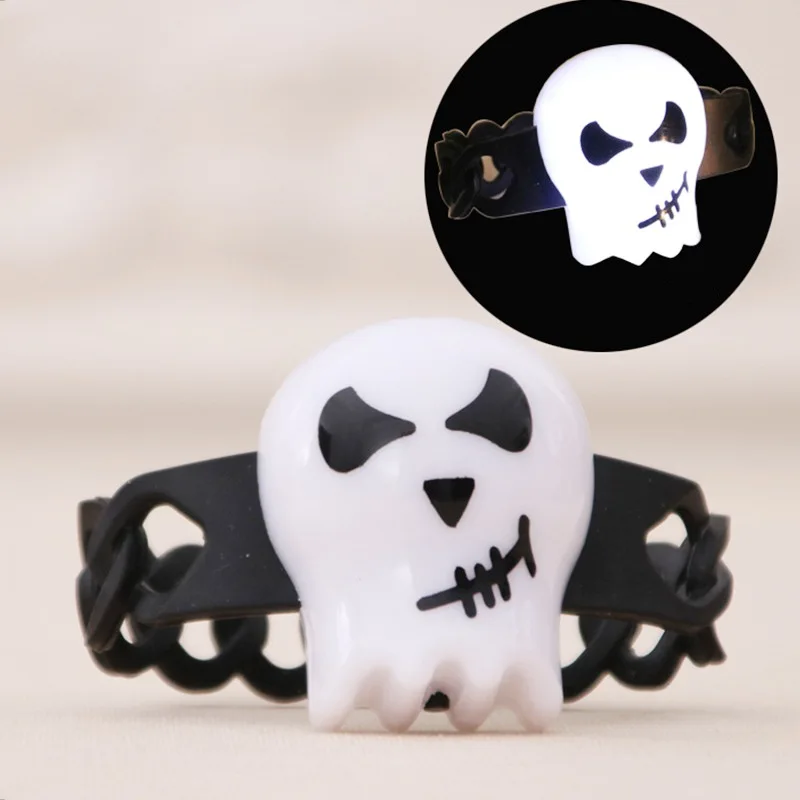 Дизайн светящиеся Хэллоуин Череп Светящиеся браслеты светящийся браслет светодиодный светящийся браслет вечерние свадебные сувениры украшения для вечеринки