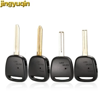 

jingyuqin 50pcs Remote Key Shell 1/2 Side Button For Toyota Corolla Estima Carina Harrier Previa Celica Key Fob TOY40/43 Blade