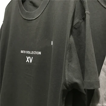 

2019 Hip Hop Inside Out Oversize T-shirt Vintage Washed Heavy Cotton Tee Sueded Patch at Back