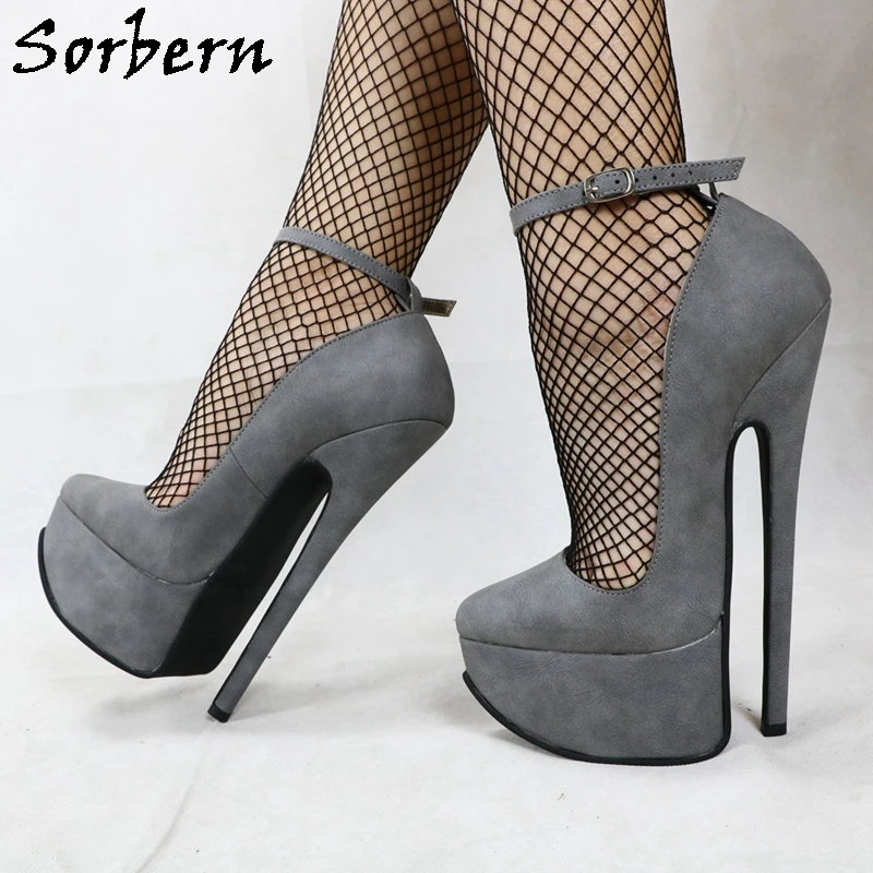 Sorbern Vintage Grey Matt Women Pump 