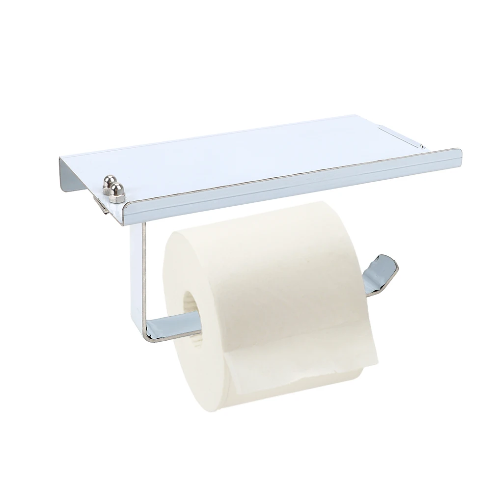 HOOMIN Hanging Paper Roll Paper Rack Rustless Bathroom Phone Paper Holder Kitchen Cupboard Stainless Steel Storage Rack