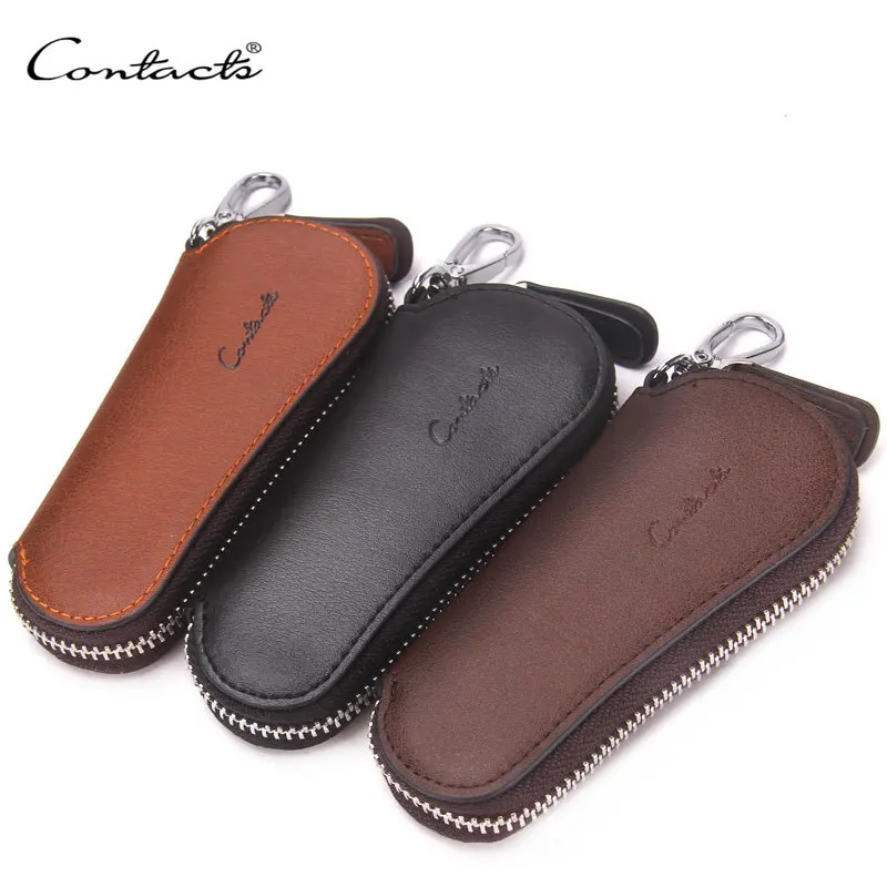 

Black Angel Supply of Goods Leather Key Bag Fashion Car Household Casual Zipper Key Bag