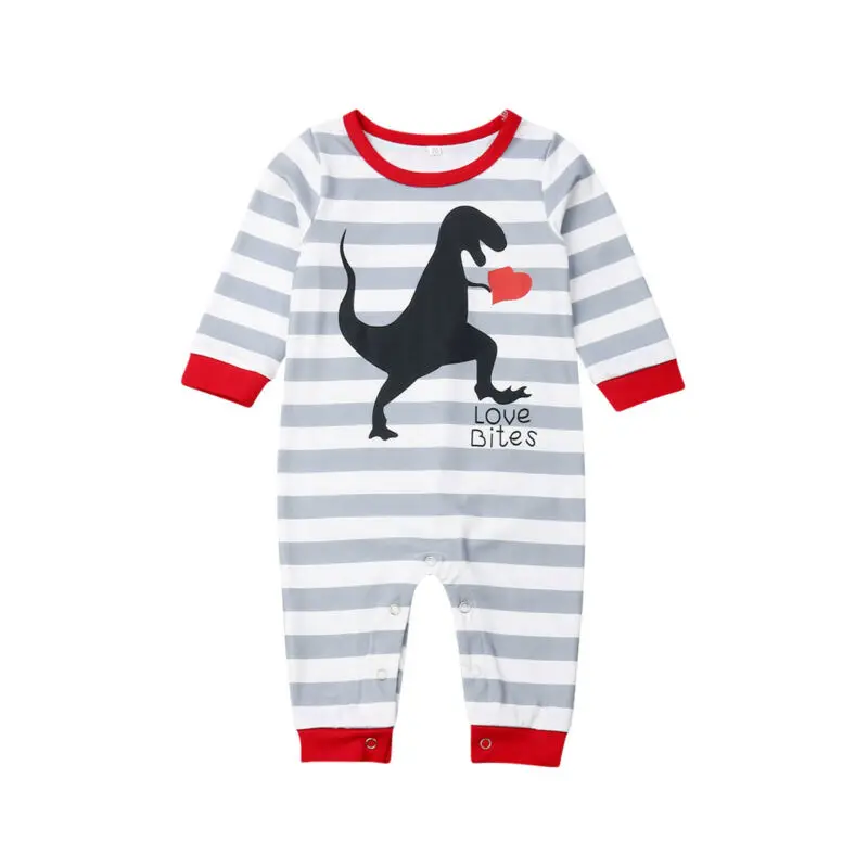 

Baby Autumn Rompers Clothes Newborn Baby Boy Girl Red and White Cartoon Dinosaur Jumpsuits Long Sleeve Cotton Outfits Newest