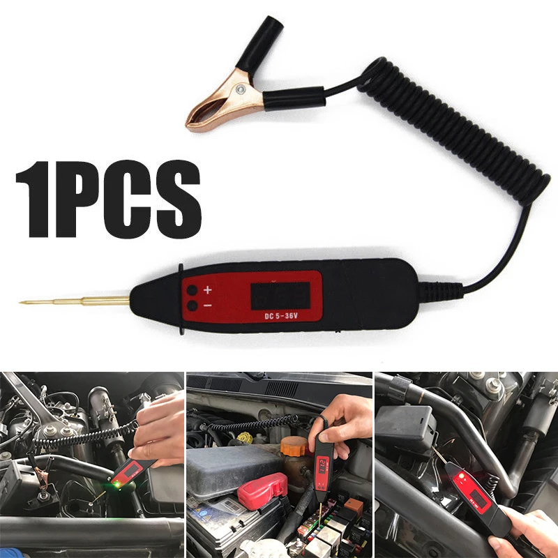 

Professional Voltage Detector Sensor Tester Electrical Test Pen DC 5V-36V Electric Balance Car Motorcycle Light Lamp Test Tool