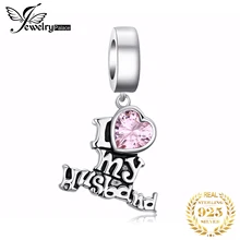 JewelryPalace сладкая любовь создан розовый сапфир сердце 925 пробы Серебряный Шарм Fit Браслеты как красивые подарки для женщин