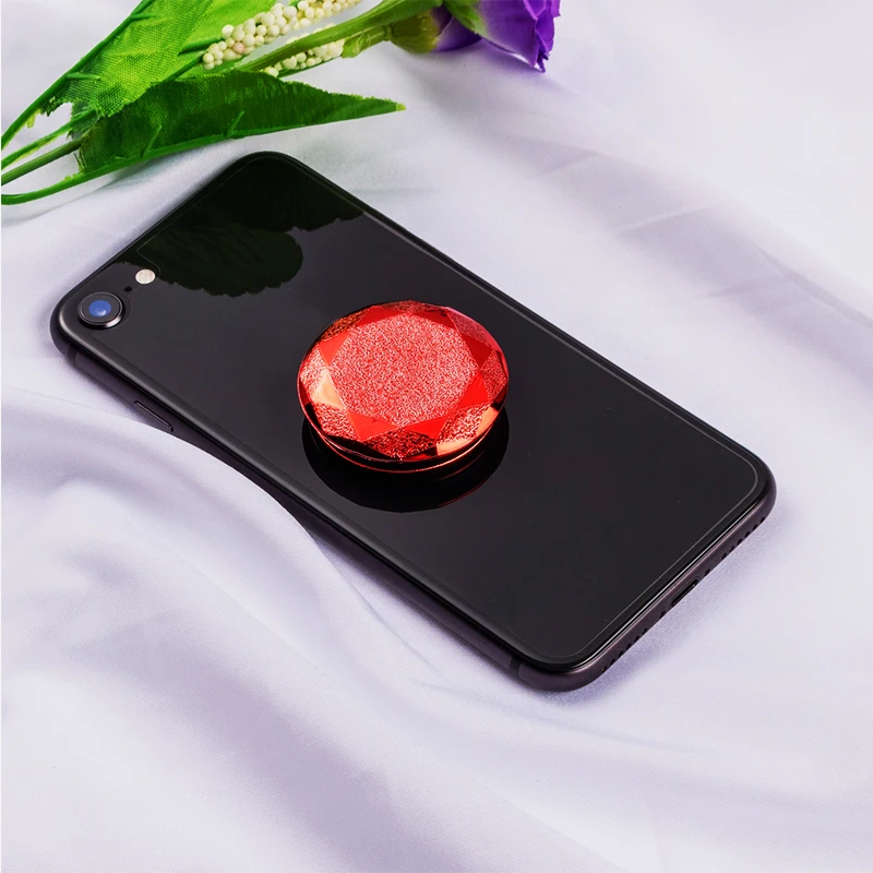 Красный Покрытие Алмазный Pocketsocket держатель для телефона Подставка для IPhone X 7 XS samsung карманная розетка Air Bag сотовый Кронштейн Поддержка - Цвет: Красный