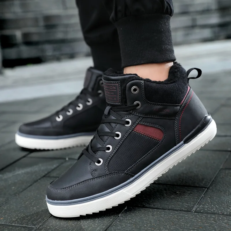 

30 Degrees Below Zero Snow Boots Men Winter Shoes Warm Plush Male Footwear Men Ankle Boots KA1812