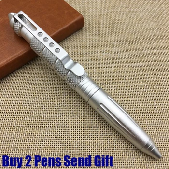 Silver Pen Классический дизайн, Самозащита, металлическая шариковая ручка, хорошее качество, окна, деловая письменная ручка - Цвет: Silver Pen