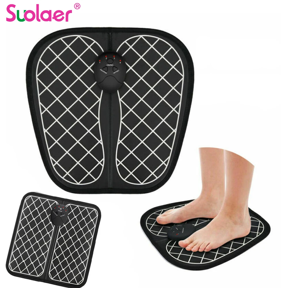 Electric EMS Foot Massager ABS Physiotherapy Revitalizing Pedicure Tens Vibrator Wireless Feet Muscle Stimulator Unisex |