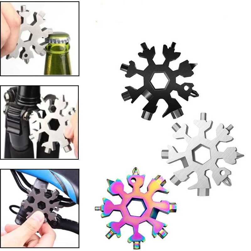 18-in-1 Portable Multifunctional Snowflake Tool Card
