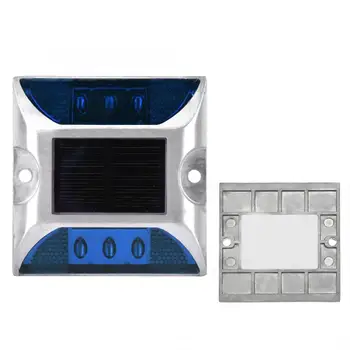 

2pcs /set 6 LED Solar Power Ground Marker Lights Waterproof Outdoor Driveway Road Stud Lamp