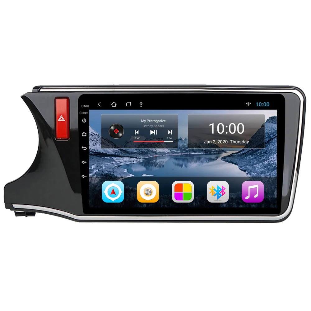 RoverOne Android 10 четырехъядерный автомобильный радиоприемник GPS для Honda City 2015 2016 2017 2018