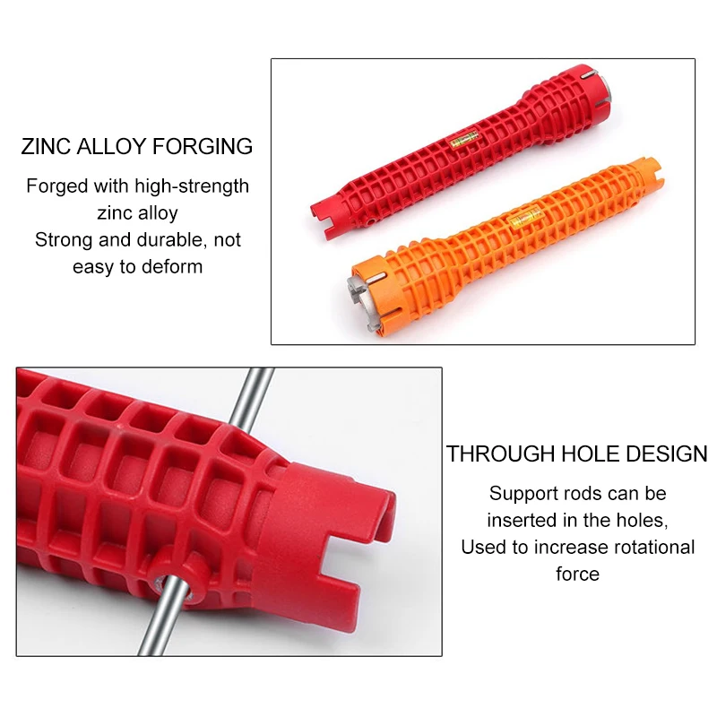 Bathroom wrench faucet installation tool multifunctional household plumbing kitchen faucet repair and removal tool EL405433