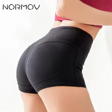 NORMOV женские с высокой талией Йога тренажерный зал шорты утягивающий корсет женский короткий черный фитнес женщина тренировочные трико спортивные шорты