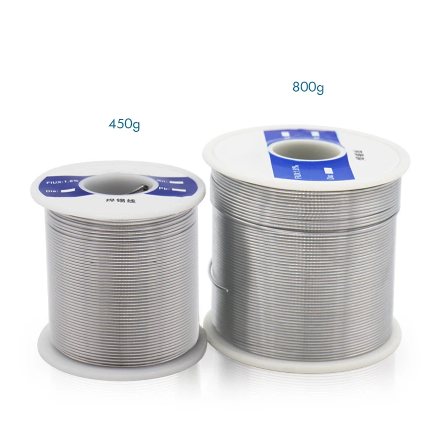 Active Free-clean Tin Lead Solder Wire with Rosin for Electrical Component Soldering and DIY, 0.6mm/ 0.8mm/ 1.0mm- 800g/ 450g