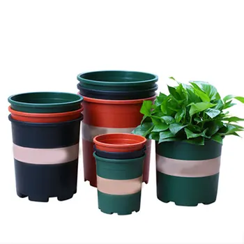 

Large Round Short Flower Pot Control Root Rose Pot Planting Seedling Thickening Plastic Flower Gallon Pot or Tray BV789