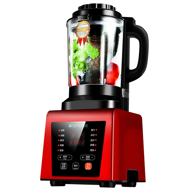 Crusher Juicer Food Processor Fully Automatic Home Use Heating Soy Milk Baby Food Supplement Blender Reservation Touch Screen